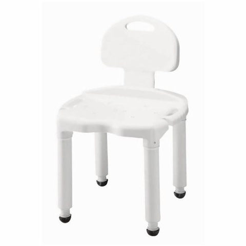 Carex, Shower Bench Carex  Without Arms Plastic Frame With Backrest 16 to 21 Inch Height, Count of 1