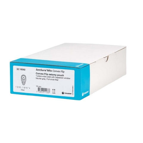 Coloplast, Ostomy Pouch SenSura  Mio Concave One-Piece System 1-3/16 Inch Stoma Drainable Concave, Pre-Cut, Box Of 10