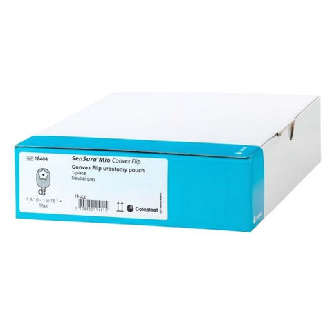 Coloplast, Urostomy Pouch SenSura  Mio Concave One-Piece System 1-3/16 Inch Stoma Drainable Concave, Pre-Cut, Box Of 10