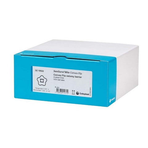Coloplast, Ostomy Barrier SenSura  Mio Convex Flip Pre-Cut, Standard Wear Blue Code 1-3/8 Inch Stoma, Box Of 5