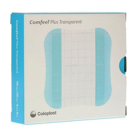 Coloplast, Hydrocolloid Dressing Comfeel  Plus Transparent 4 X 4 Inch Square Sterile, Box Of 10