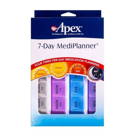 Mediplanner, Pill Organizer Mediplanner  Standard Size 7 Day 4 Dose, Count of 1