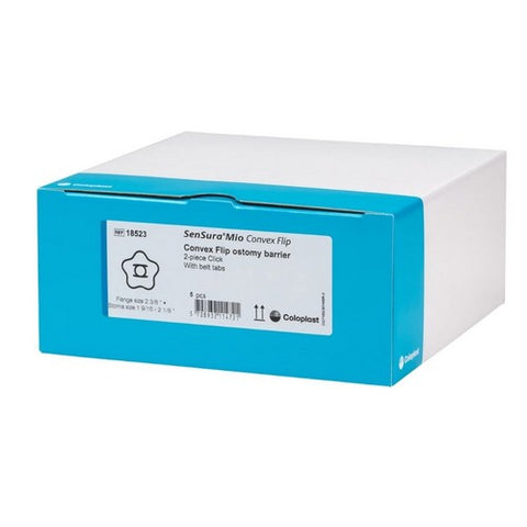 Coloplast, Ostomy Barrier SenSura  Mio Convex Flip Pre-Cut, Standard Wear Blue Code 1-9/16 Inch Stoma, Box Of 5