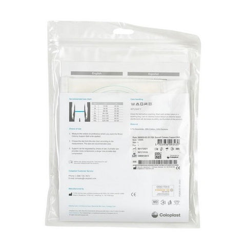 Coloplast, Ostomy Support Belt Brava  Large, 37 to 42 Inch Waist, White, Box Of 1
