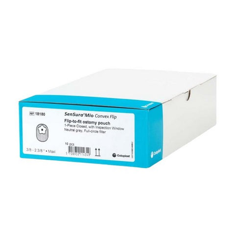 Coloplast, Ostomy Pouch SenSura  Mio Concave One-Piece System 3/8 to 2-3/8 Inch Stoma Closed End Concave, Trim, Box Of 10