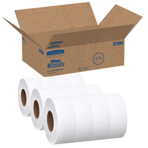 Kimberly Clark, Toilet Tissue Scott  Essential Extra Soft JRT White 2-Ply Jumbo Size Cored Roll Continuous Sheet 3-1, Count of 12