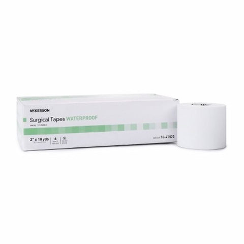 McKesson, Medical Tape McKesson Waterproof 2 Inch X 10 Yard White NonSterile, Box Of 6