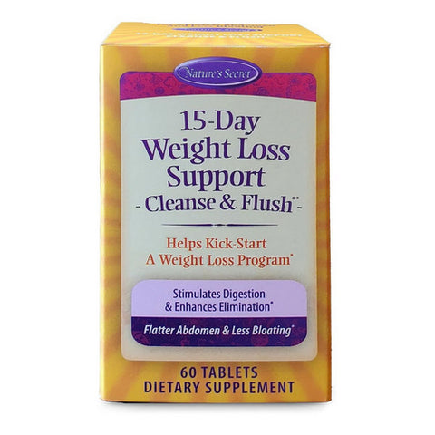 Nature's Secret, 15-Day Weight Loss Support Cleanse And Flush, 60 Tabs