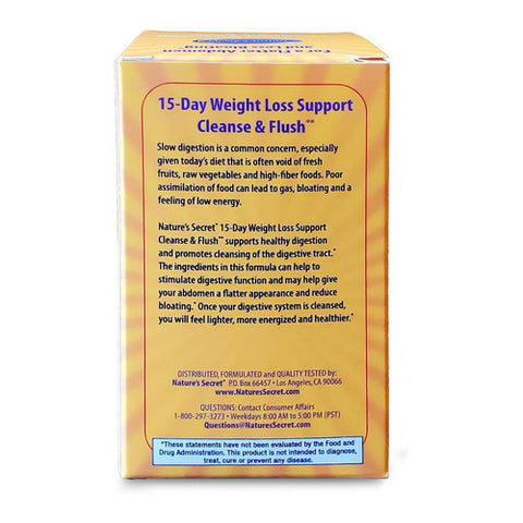 Nature's Secret, 15-Day Weight Loss Support Cleanse And Flush, 60 Tabs