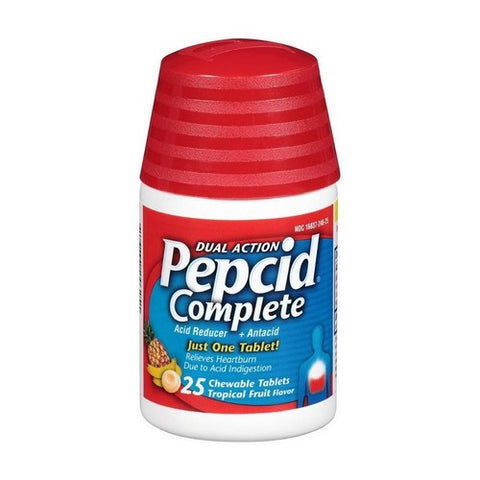 Band-Aid, Antacid Pepcid  Complete 800 mg - 165 mg - 10 mg Strength Chewable Tablet 25 per Box, Box Of 1