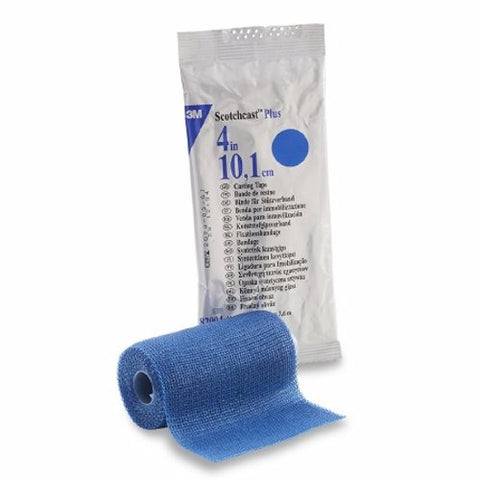 3M, Cast Tape 3M Scotchcast Plus 4 Inch X 12 Foot Fiberglass Blue, 1 Roll