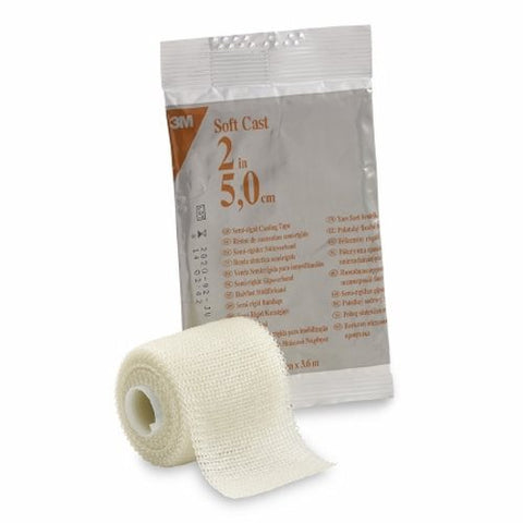 3M, Cast Tape 3M Scotchcast Soft Cast 2 Inch X 4 Yards Fiberglass White, Count of 10