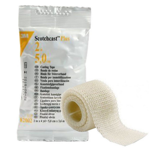 3M, Cast Tape Scotchcast Plus 2 Inch X 12 Foot Fiberglass Resin White, 1 Roll