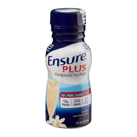 Abbott Nutrition, Ensure Plus Nutritional Shake Vanilla Flavor, Count of 24