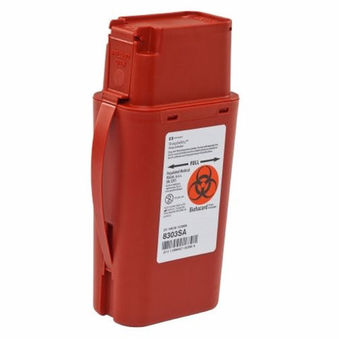 Cardinal, Sharps Transport Container SharpSafety 8-¾H X 2-½ D X 4-½ W Inch 1 Quart Red, Count of 20
