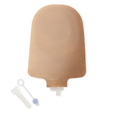 Hollister, Transparent Urostomy Pouch One-Piece System 9 Inch Length 1 Inch Stoma Drainable, Box Of 10