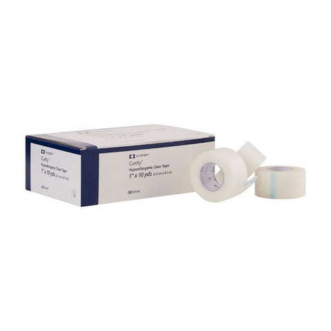Cardinal, Medical Tape Curity Plastic 1 Inch X 10 Yard Transparent NonSterile, Case Of 10