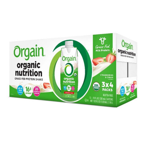 Orgain, Oral Supplement Orgain  Organic Nutritional Shake Strawberries and Cream Flavor 11 oz. Container Car, Count of 12