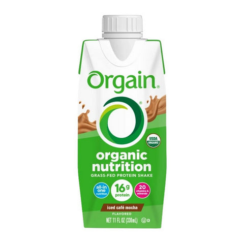 Orgain, Oral Supplement Orgain  Organic Nutritional Shake Iced Café Mocha Flavor 14 oz. Container Carton Rea, Count of 12