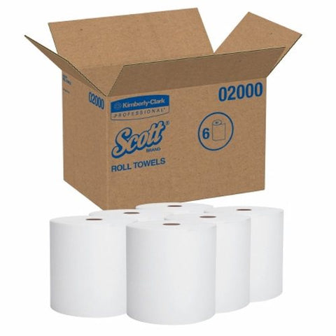 Kimberly Clark, Paper Towel Scott  Hardwound Roll 8 Inch X 950 Foot, Count of 6