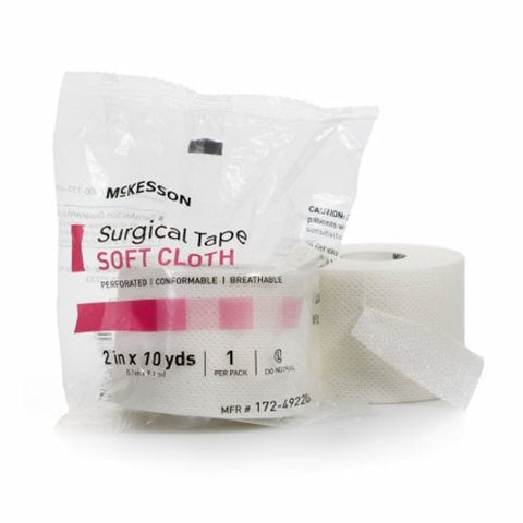 McKesson, Medical Tape McKesson Cloth 2 Inch X 10 Yard White NonSterile, Case Of 12