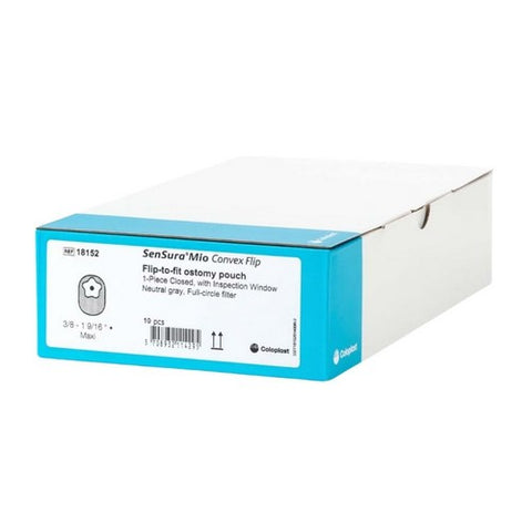 Coloplast, Ostomy Pouch SenSura  Mio Concave One-Piece System 3/8 to 1-9/16 Inch Stoma Closed End Concave, Trim, Box Of 10