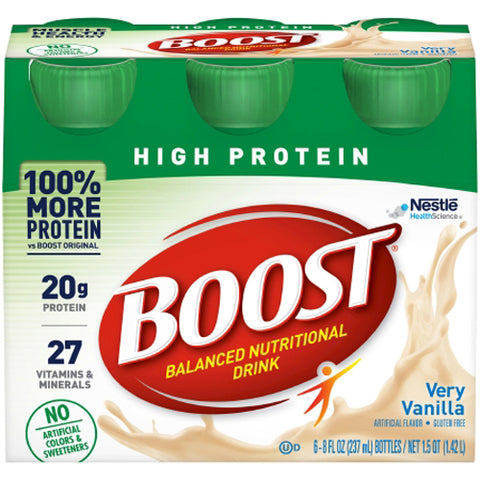 Nestle Healthcare Nutrition, Boost High Protein Very Vanilla, 8 Oz