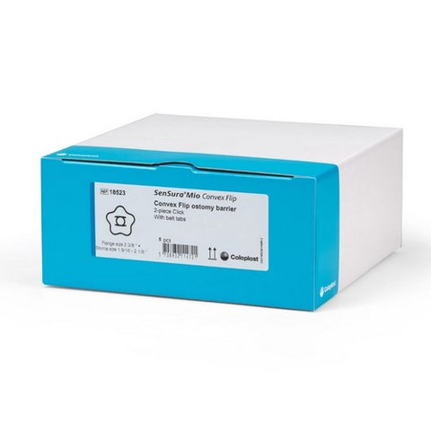 Coloplast, Ostomy Barrier SenSura  Mio Convex Flip Pre-Cut, Standard Wear Yellow Code 2 Inch Stoma, Box Of 5