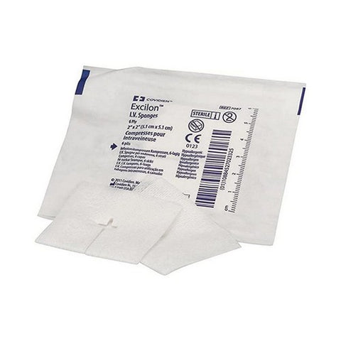 Cardinal, I.V. / Drain Split Dressing Excilon Gauze 2 X 2 Inch Square Sterile, 1 Pack