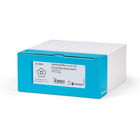 Coloplast, Ostomy Barrier SenSura  Mio Convex Flip Trim To Fit, Standard Wear Red Code 3/8 to 2-1/8 Inch Stoma, Box Of 5