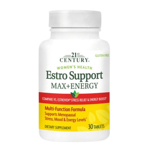 21st Century, Estro Support Max + Energy, 30 Tabs