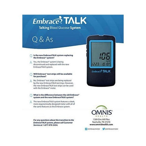 Embrace, Embrace Blood Glucose Monitor, 1 Count