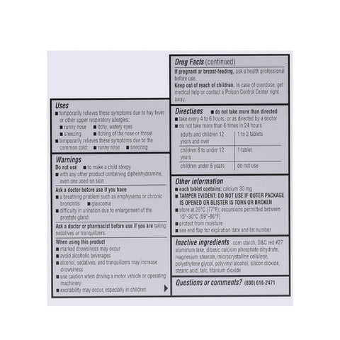 Major Pharmaceuticals, Banofen, 25mg, 24 Tabs