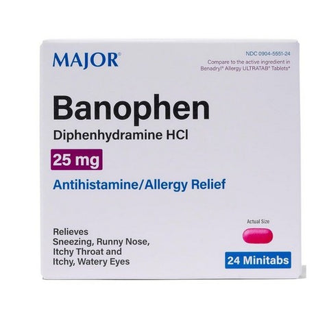 Major Pharmaceuticals, Banofen, 25mg, 24 Tabs