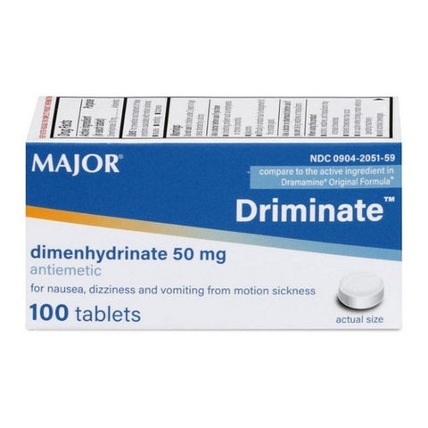 Major Pharmaceuticals, Driminate, 50 mg, 100 Tabs