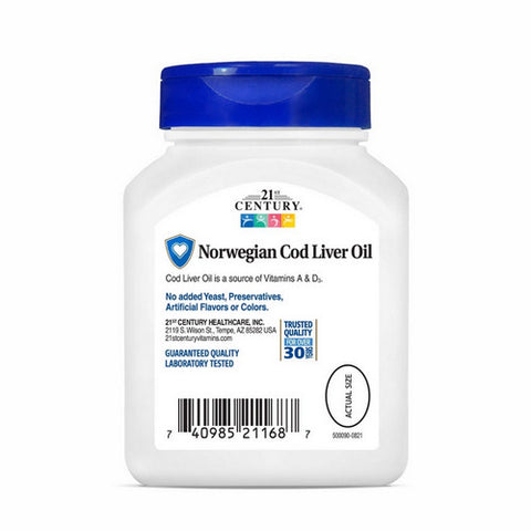 21st Century, Cod Liver Oil, 400 mg, 110 Softgels