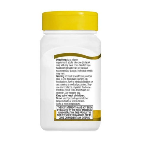 21st Century, Folic Acid, 800 mcg, 180 Tabs