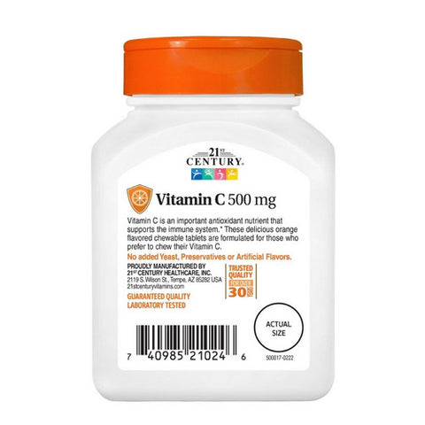 21st Century, Vitamin C, 500mg, 110 Tabs