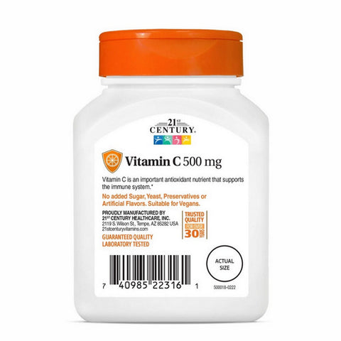 21st Century, Vitamin C, 500mg, 110 Tabs