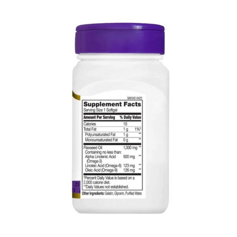 21st Century, Flaxseed Oil, 1000 mg, 60 Softgels
