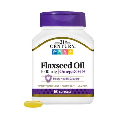 21st Century, Flaxseed Oil, 1000 mg, 60 Softgels