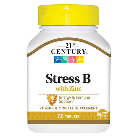 21st Century, Stress B with Zinc, 66 Tabs