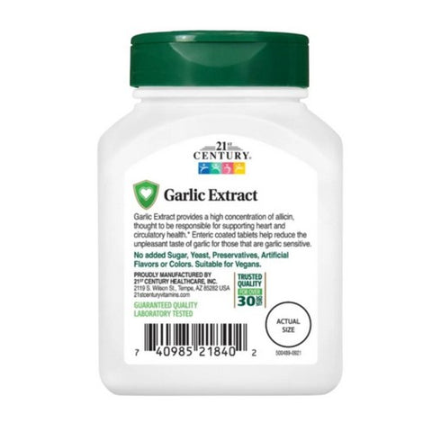 21st Century, Garlic Extract, 60 Tabs