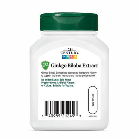 21st Century, Ginkgo Biloba Extract, 60 Veg Caps
