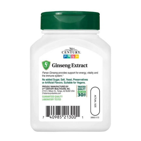 21st Century, Ginseng Extract, 60 Veg Caps