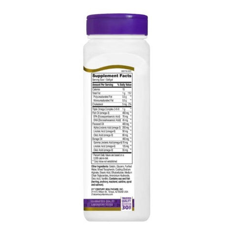 21st Century, Triple Omega Complex 3-6-9, 90 Softgels