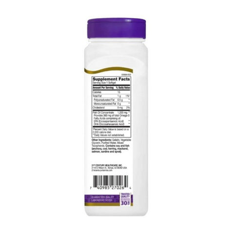 21st Century, Fish Oil, 1200 mg, 90 Softgels