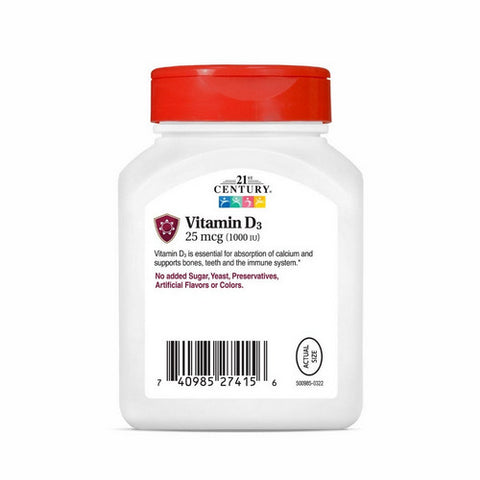 21st Century, Vitamin D, 1000 IU 250 Tabs
