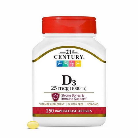 21st Century, Vitamin D, 1000 IU 250 Tabs