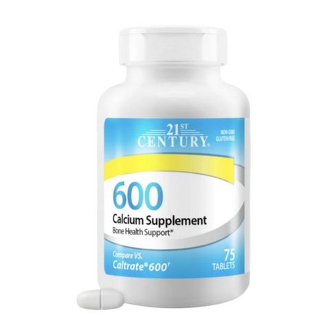 21st Century, Calcium Supplement, 600 mg, 75 Tabs